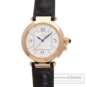 CARTIER カルティエ W3019351 パシャ 42mm 腕時計 K18ピンクゴールド アリゲーター メンズ 中古