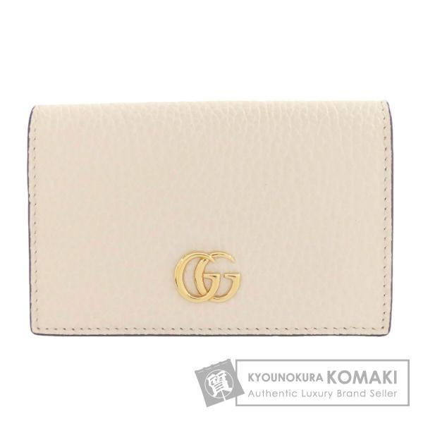 GUCCI グッチ 474748 ダブルG GG カードケース カーフ レディース 中古