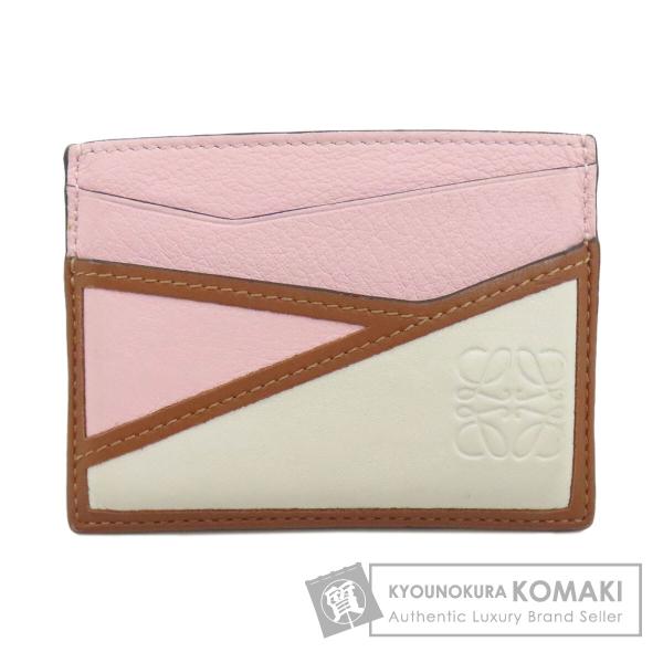 LOEWE ロエベ アナグラム カードケース レザー レディース 中古
