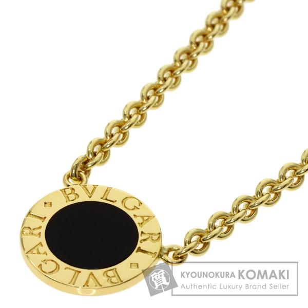 BVLGARI ブルガリ ブルガリブルガリ オニキス  ネックレス K18イエローゴールド レディー...