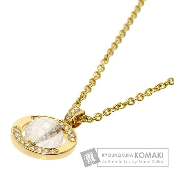 Boucheron ブシュロン クリスタル ダイヤモンド ネックレス K18イエローゴールド レディ...