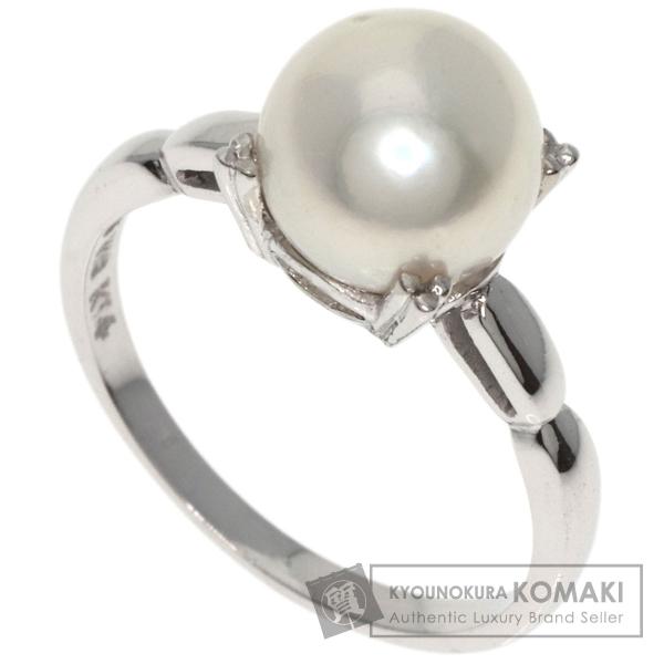 MIKIMOTO ミキモト パール 真珠 リング・指輪 K14ホワイトゴールド レディース 中古