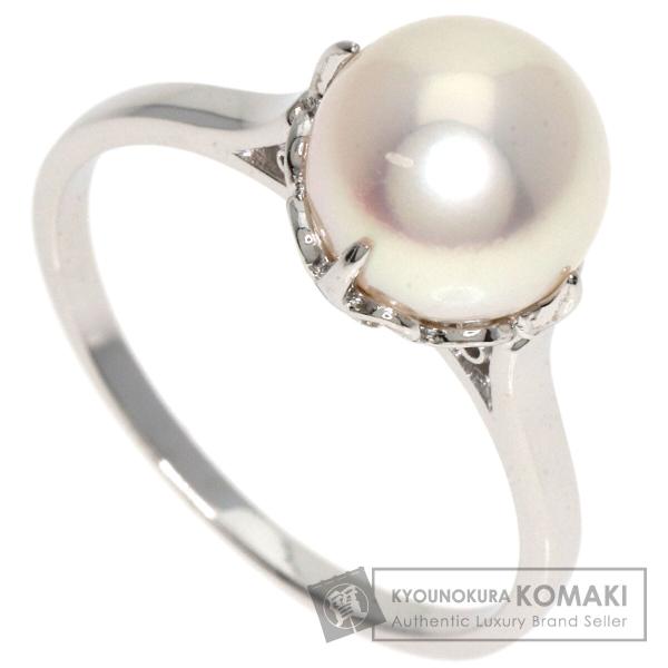 MIKIMOTO パール リング・指輪 K14ホワイトゴールド レディース 中古 ミキモト 真珠