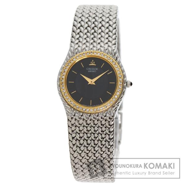 SEIKO セイコー 4N70-0170 ダイヤモンドベゼル 腕時計  ステンレススチール SS K...
