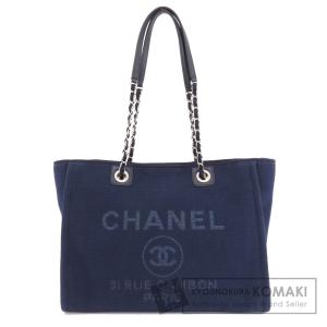 CHANEL シャネル ドーヴィル ココマーク トートバッグ キャンバス レディース 中古｜kyounokura