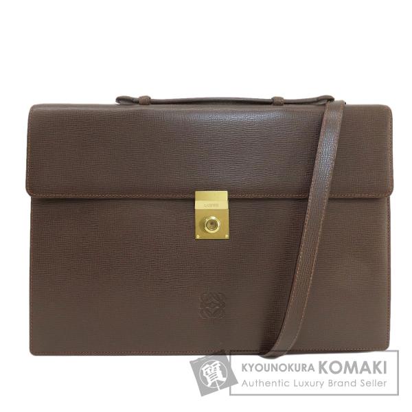 LOEWE ロエベ ビジネスバッグ アナグラム 2WAY ビジネスバッグ レザー メンズ 中古