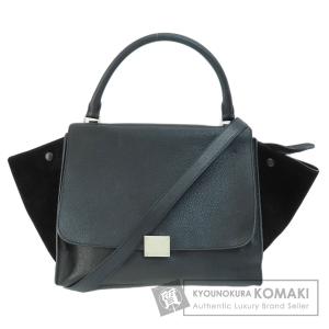 CELINE セリーヌ トラペーズ ミディアム 2WAY トートバッグ レザー レディース 中古