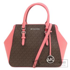 Michael Kors マイケルコース MKシグネチャー 2WAY ハンドバッグ レザー レディース 中古｜kyounokura