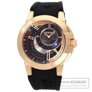 HARRY WINSTON ハリーウィンストン OCEATZ44RR011 HW オーシャン ディュアルタイム オートマティック 腕時計  K18RG ラバー K18ローズゴールド メンズ  中古｜kyounokura