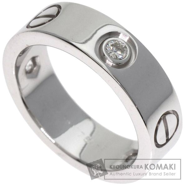CARTIER カルティエ ラブリング ハーフ ダイヤモンド #50 リング・指輪 K18ホワイトゴ...