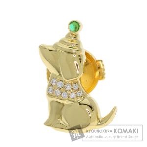 △HERMES エマイユ ピンブローチ 七宝焼き ゴールドカラー ブローチ