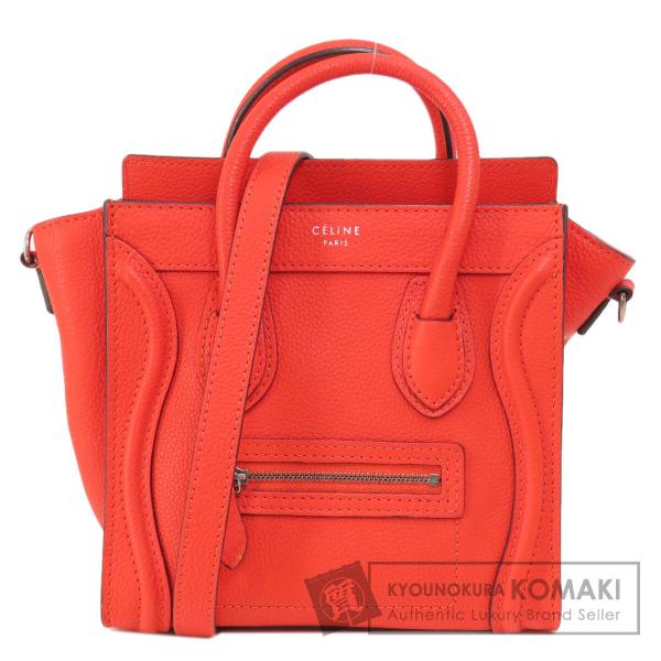 CELINE セリーヌ ラゲージナノ 2WAY ハンドバッグ カーフ レディース 中古