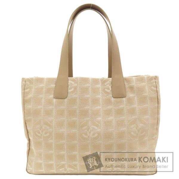 CHANEL シャネル ニュートラベルラインMM トートバッグ ナイロンジャガード レディース 中古