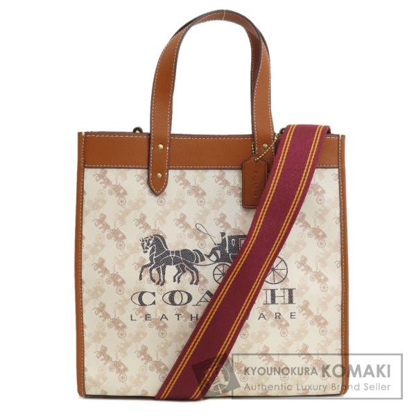 COACH コーチ C8461 馬車柄 トートバッグ PVC レディース 中古