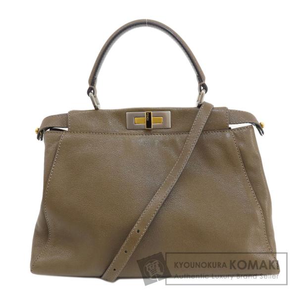 FENDI フェンディ ピーカブー 2WAY ハンドバッグ レザー レディース 中古