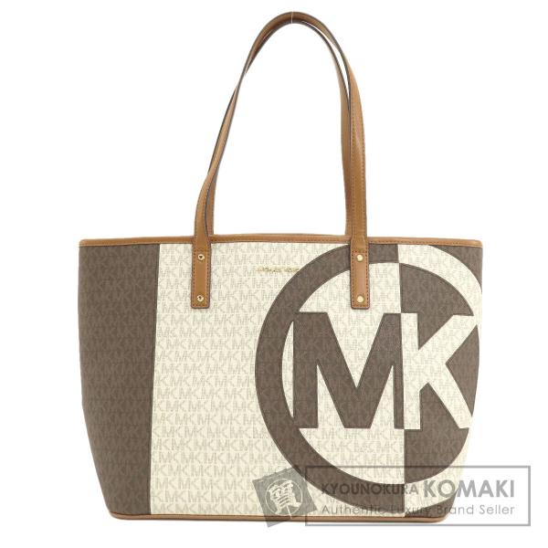 Michael Kors マイケルコース MKシグネチャー トートバッグ PVC レディース 中古