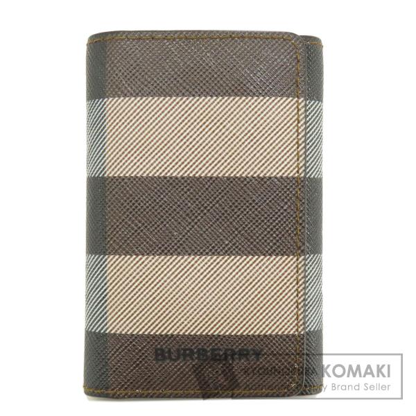 BURBERRY バーバリー ロゴ キーケース PVC レディース 中古