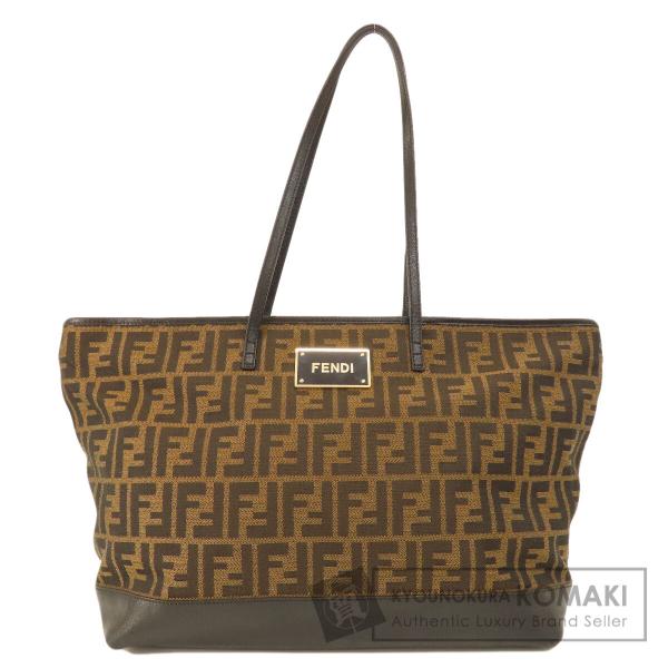 FENDI フェンディ ズッカ柄 トートバッグ キャンバス レディース 中古