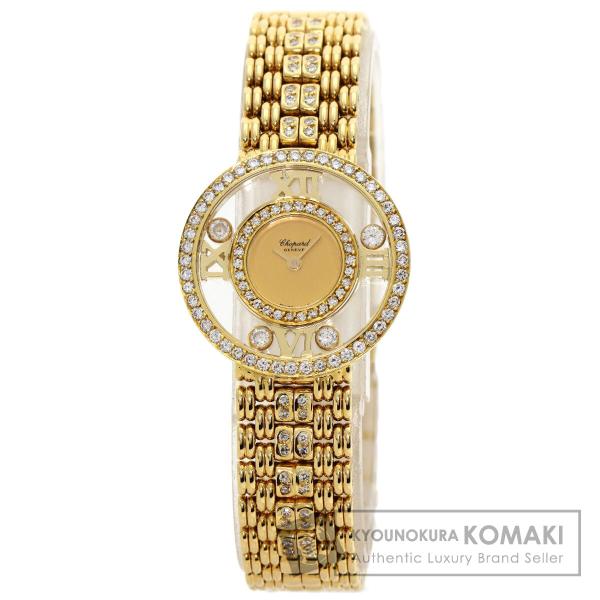 Chopard ショパール 20/5664 ハッピーダイヤモンド 腕時計  K18イエローゴールド ...
