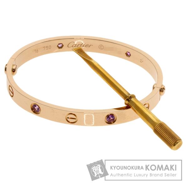 CARTIER カルティエ ラブブレス ピンクサファイア ドライバー付き #16 ブレスレット K1...
