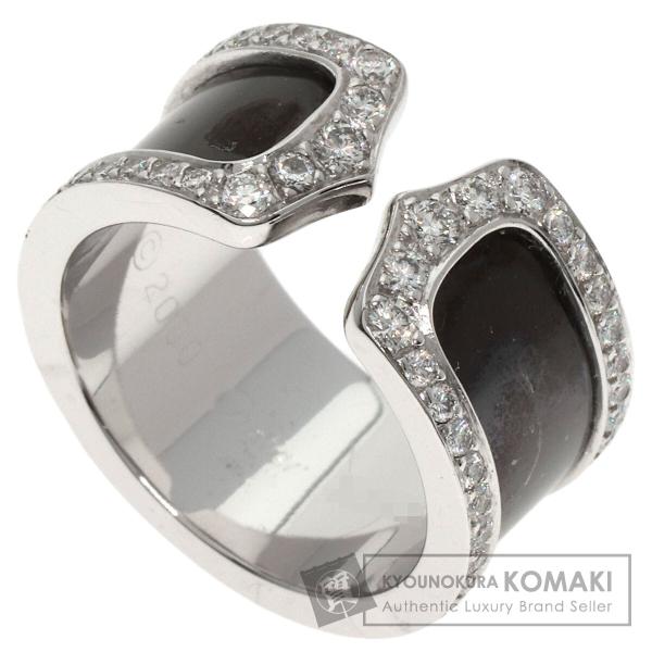 CARTIER カルティエ C2 LM エッジ フルダイヤモンド #50 リング・指輪 K18ホワイ...