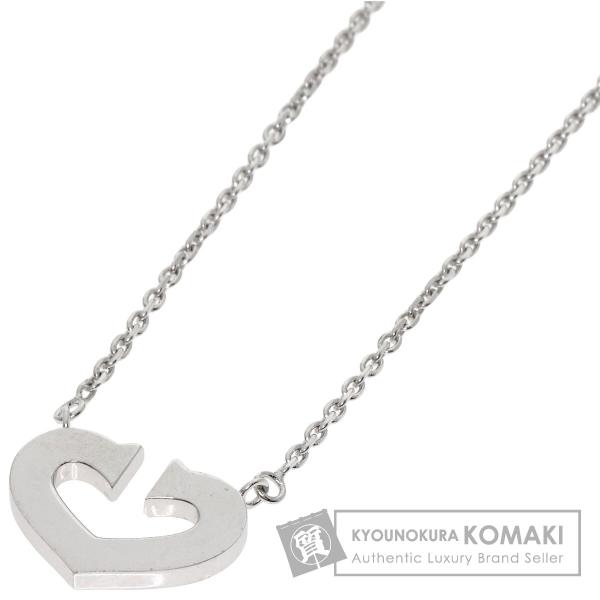 CARTIER カルティエ Cハート ネックレス K18ホワイトゴールド レディース 中古