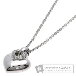 BVLGARI ブルガリ ドッピオ クオーレ ダイヤモンド ネックレス K18ホワイトゴールド レディース 中古