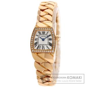 CARTIER カルティエ WE60086I ミニ ラドーニャ ダイヤモンドベゼル 腕時計 K18ピンクゴールド K18PG ダイヤモンド レディース 中古