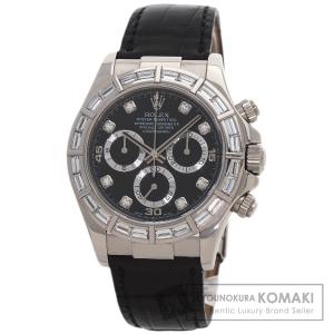 ROLEX ロレックス 116589BR コスモグラフ デイトナ バケット ダイヤモンド 腕時計 K18ホワイトゴールド アリゲーター メンズ 中古