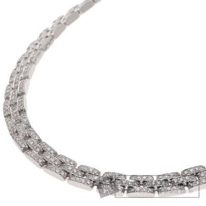 CARTIER カルティエ マイヨン パンテール フル ダイヤモンド ネックレス K18ホワイトゴールド レディース 中古
