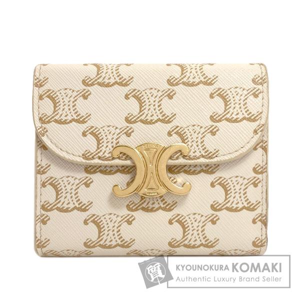 CELINE セリーヌ トリオンフ フラップ 三つ折り 二つ折り財布（小銭入れあり） PVC レディ...