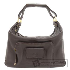 TODS トッズ ロゴ ハンドバッグ レザー レディース 中古