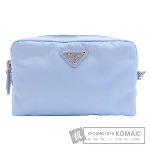 PRADA プラダ ロゴ金具 化粧ポーチ ナイロン素材 レディース 中古