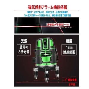 5ライン6点 グリーンレーザー墨出し器/墨出器...の詳細画像3