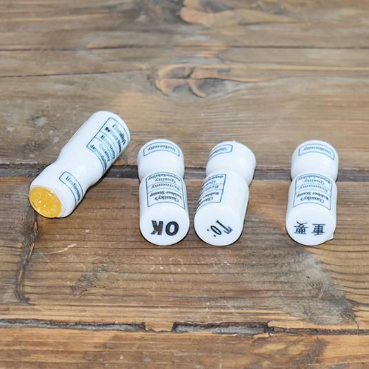 スタンプ 事務 郵便用スタンプ 磁器スタンプ 丸型ハンコ 倉敷意匠計画室 重要 済