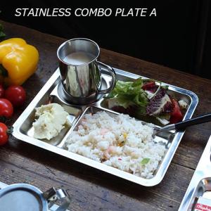 【ステンレス製】盛り付けプレート　お玉▪調理箸▪水切り目皿プレート付きセット DULTON（ダルトン） プレート皿 仕切り ステンレス フードトレイ