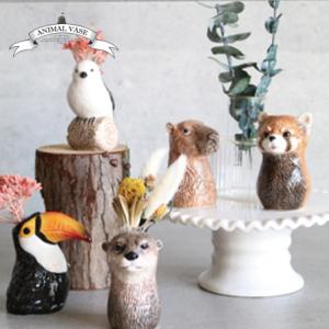 アニマルベース ドッグ 花瓶 一輪挿し 置物 犬 : 京都 Blue Lapin