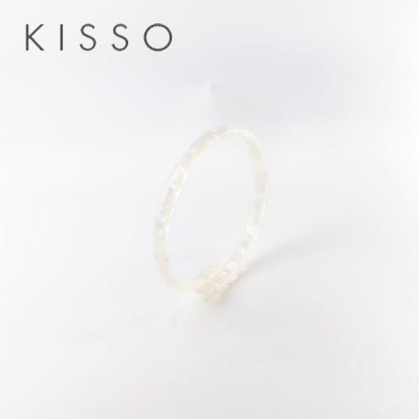 キッソオ ブレスレット H60 クリアホワイト メガネ素材のブレスレット 鯖江 KISSO