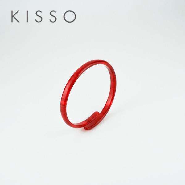 キッソオ ブレスレット J87 レッド メガネ素材のブレスレット 鯖江 KISSO