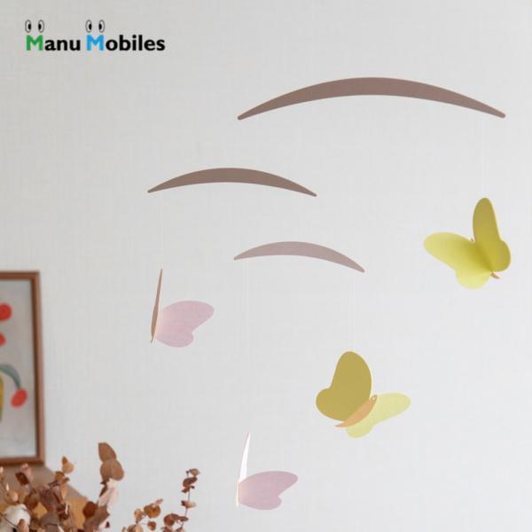 マニュモビールズ モビールbutterfly 蝶々 Manu Mobiles 北欧 出産祝い 新築祝...