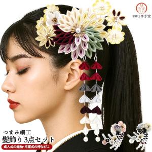 髪飾り2点セット かんざし kk-012（346） つまみ細工 成人式 振袖