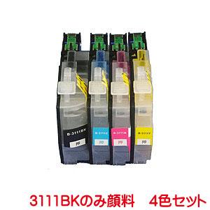 LC3111-4PK LC3111BK 顔料LC3111C LC3111M LC3111Y 対応 互換インク 4色セットink cartridge｜kyouwa-print