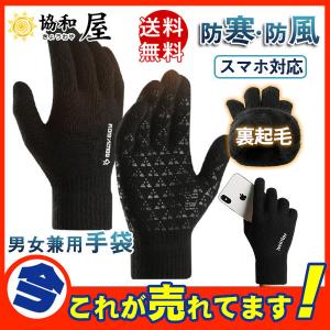 送料無料 アウトドアグローブ 手袋 スマホ対応 ニット メンズ レディース 裏起毛 スポーツ 秋冬 防寒 防風 保温 伸縮性 自転車 通勤 通学 安い セール 暖かい