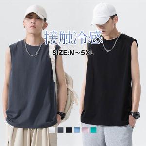 3枚で500円OFF タンクトップ メンズ ノースリーブ Tシャツ