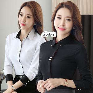 ブラウス ワイシャツ レディース 長袖 フォーマル ビジネス 白 黒 OL 事務服 形態安定 無地 カジュアル おしゃれ 通勤 就活 仕事 制服