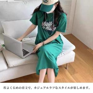 ワンピース レディース 夏 半袖 tシャツ ル...の詳細画像3