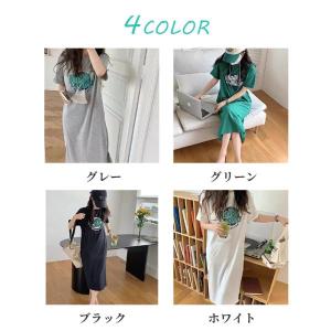 ワンピース レディース 夏 半袖 tシャツ ル...の詳細画像5