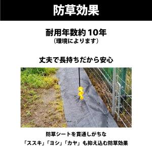 電気柵用防草シート ビビットシート 押さえピン...の詳細画像2