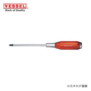 ベッセル VESSEL No.100 強力貫通ドライバー (マグネット入り) ＋3×150｜kys