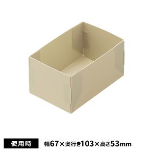 リヒトラブ Roomy 仕切りケース A6 1/2 ベージュ A-797-16